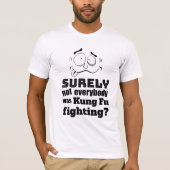Vaderdag Pap Joke Crazy Kung Fu Fighting T-shirt (Voorkant)