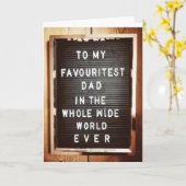 Vaderdag| PAP| Letterbord| Birthday Kaart (Gele Bloem)