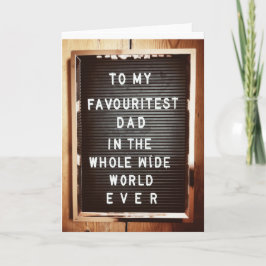 Vaderdag| PAP| Letterbord| Birthday Kaart