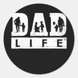 Vaderdag Pap Life Ronde Sticker