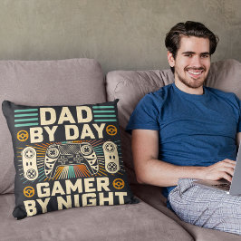 Vaderdag Pap overdag Gamer bij nacht Kussen