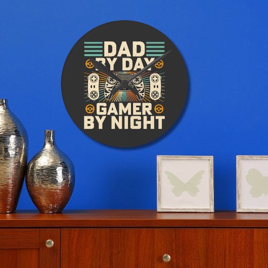 Vaderdag Pap overdag Gamer bij nacht Ronde Klok