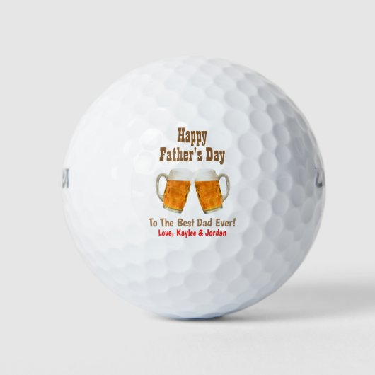 Vaderdag pap 's werelds beste bier-bier golfballen (Voorkant)