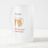 Vaderdag pap 's werelds beste bier-bier matglas bierpul (Voorkant links)