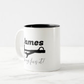 Vaderdag Pap Tools Mechanic Tweekleurige Koffiemok (Voorkant links)