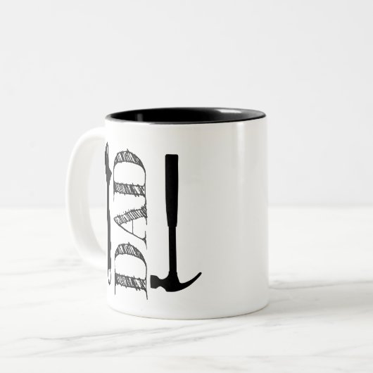 Vaderdag Pap Tools Tweekleurige Koffiemok (Voorkant links)