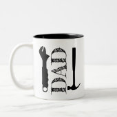 Vaderdag Pap Tools Tweekleurige Koffiemok (Links)