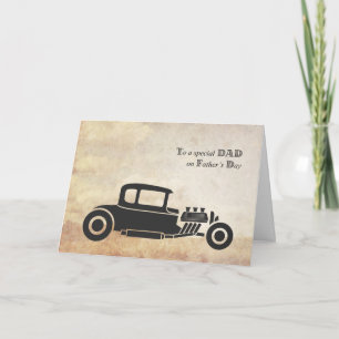 Vaderdag, pap, Vintage-auto Kaart