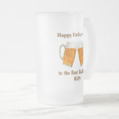 Vaderdag pap World's Best Ever Monogram Matglas Bierpul (Voorkant rechts)