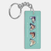 Vaderdag Papa Aangepaste foto Word Papa Sleutelhanger (Voorkant Links)