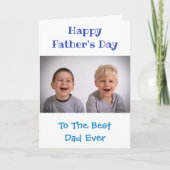 Vaderdag Papa Aller Beste Papa Ooit Kinderen Foto Kaart (Voorkant)