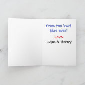 Vaderdag Papa Aller Beste Papa Ooit Kinderen Foto Kaart (Binnen)