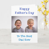 Vaderdag Papa Allerbeste Ooit Kinderen Foto Kaart (Gele Bloem)
