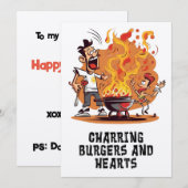 Vaderdag papa barbecue grappige meme kaart (Voorkant / Achterkant)