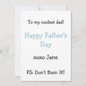 Vaderdag papa barbecue grappige meme kaart (Achterkant)