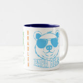 Vaderdag | PaPa Beer | KLEURRIJK | NAAM Tweekleurige Koffiemok (Voorkant rechts)