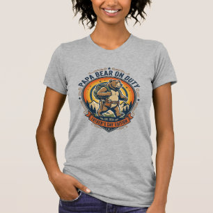 Vaderdag Papa Beer Op Dienst Shirt Grappig Dier Da