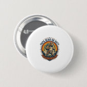 Vaderdag Papa Beer Op Dienst Shirt Grappig Dier Da Ronde Button 5,7 Cm (Voorkant /achterkant)