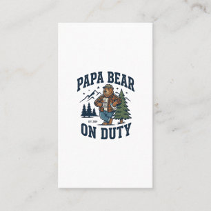Vaderdag Papa Beer Op Dienst Shirt Grappig Dier Da Visitekaartje