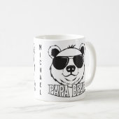 Vaderdag | PaPa Beer | Zwart Wit | NAAM Mok (Voorkant rechts)