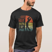 Vaderdag papa Best Papa van Par Grandpa Golf T-shirt (Voorkant)