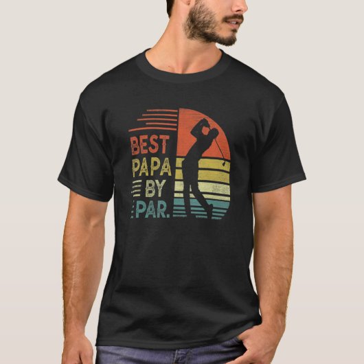 Vaderdag papa Best Papa van Par Grandpa Golf T-shirt (Voorkant)