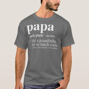 Vaderdag Papa-definitie voor papaver-geschenken va T-shirt
