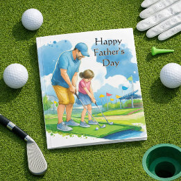 Vaderdag Papa / Dochter Minigolfkaart Kaart