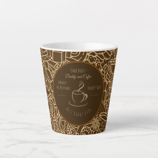 Vaderdag, Papa en Koffie, Beste Papa Ooit Latte Mok (Voorkant)