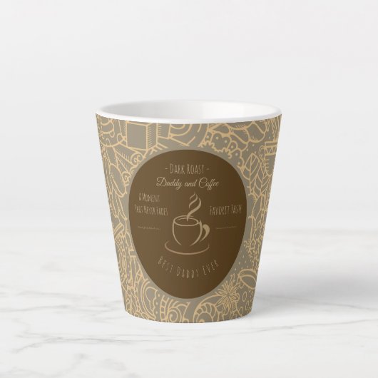 Vaderdag, Papa en Koffie, Beste Papa Ooit Latte Mok (Voorkant)