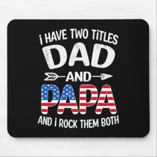 Vaderdag Papa En Opa Amerikaanse Vlag Vad Muismat