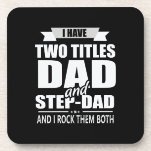 Vaderdag papa en stiefpapa ik rock ze bier onderzetter