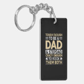 Vaderdag papa en stiefvader ik rock ze sleutelhanger (Voorkant Links)