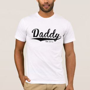 vaderdag - "Papa Est. Jaar toevoegen" T-shirt