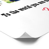 Vaderdag papa foto collage letter vorm poster (Hoek)