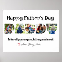 Vaderdag papa foto collage letter vorm