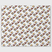 Vaderdag Papa Fotocollage Custom Pattern Cadeaupapier (Vlak)