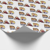 Vaderdag Papa Fotocollage Custom Pattern Cadeaupapier (Hoek)