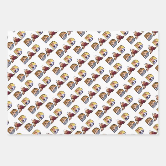 Vaderdag Papa Fotocollage Custom Pattern Inpakpapier Vel (Voorkant 2)