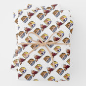 Vaderdag Papa Fotocollage Custom Pattern Inpakpapier Vel (In situ)