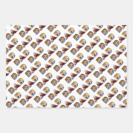 Vaderdag Papa Fotocollage Custom Pattern Inpakpapier Vel