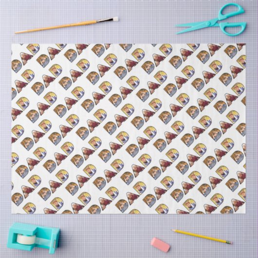 Vaderdag Papa Fotocollage Custom Pattern Tissuepapier (Craft)