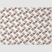 Vaderdag Papa Fotocollage Custom Pattern Tissuepapier (Voorkant)