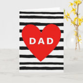 Vaderdag Papa Gestreept Hart Kaart (Gele Bloem)