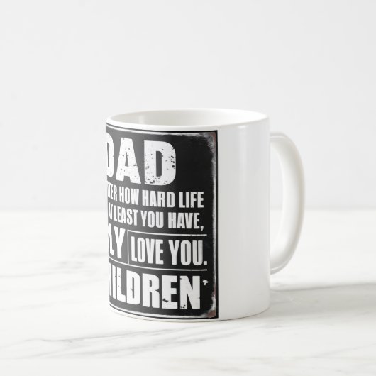 Vaderdag papa Gifts van Dochter Zoon Mok Gifts (Voorkant rechts)