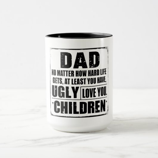 Vaderdag papa Gifts van Dochter Zoon Vrouw Grappig Mok (Midden)