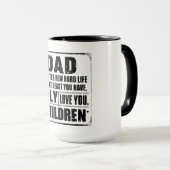 Vaderdag papa Gifts van Dochter Zoon Vrouw Grappig Mok (Voorkant rechts)