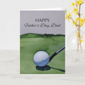 Vaderdag Papa Golf Light Humor Kaart (Gele Bloem)