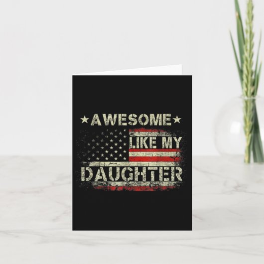 Vaderdag papa Grappig Geweldige zoals mijn dochter Kaart (Voorkant)