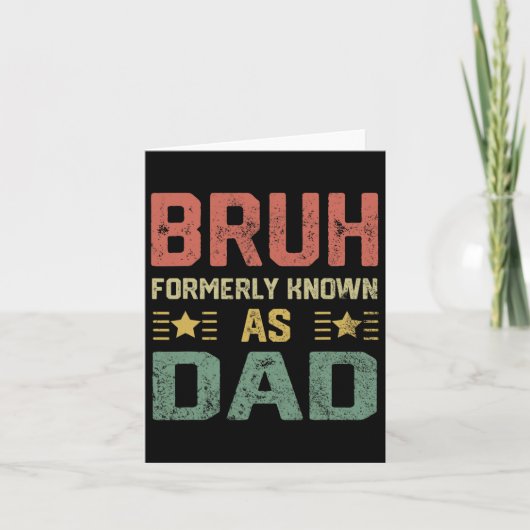 Vaderdag Papa Grappige borstel Voorheen bekend als Kaart (Voorkant)